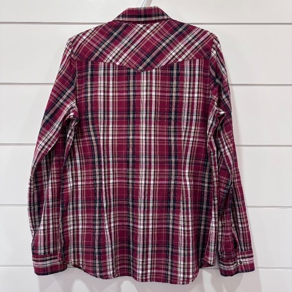 Lady Dutch NWT snap closure plaid fitted shirt with pocket embellishments sz XL - Picture 3 of 16